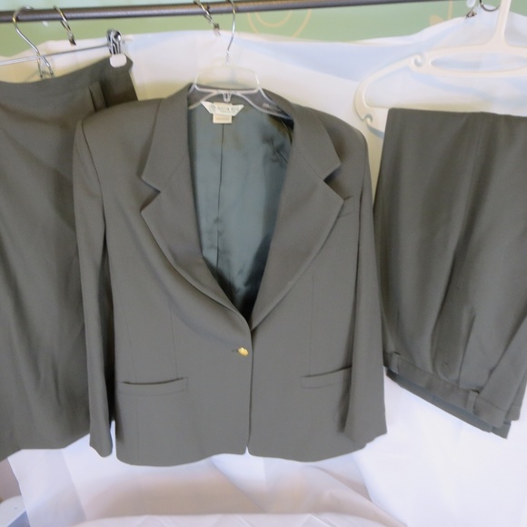 Austin Reed Jackets Coats Austin Reed Dark Olive Gren Women Skirt Suit Poshmark